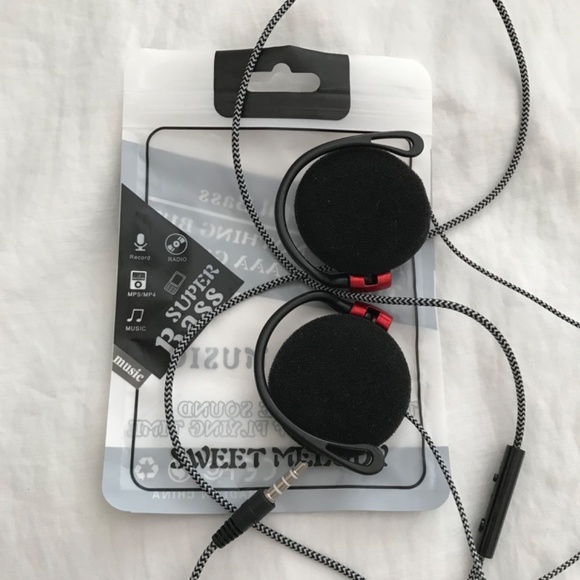 Shini Music Earphones Red Black Audio Jack - Picture 4 of 5